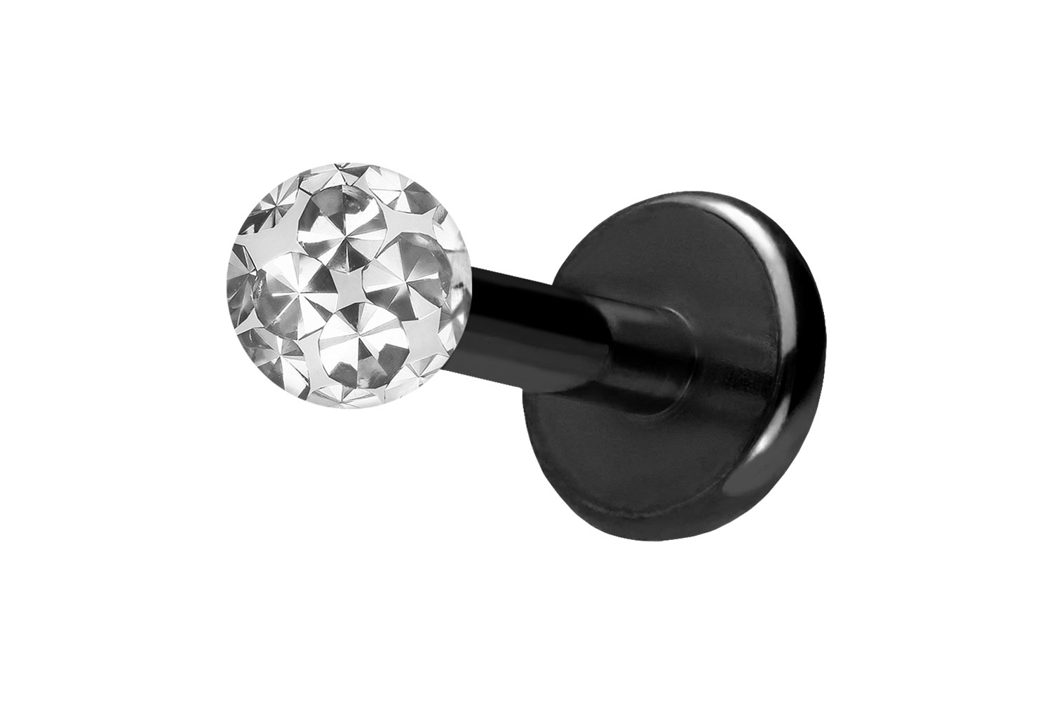 Titan Labret Piercing mit Push Fit EPOXY-KUGEL